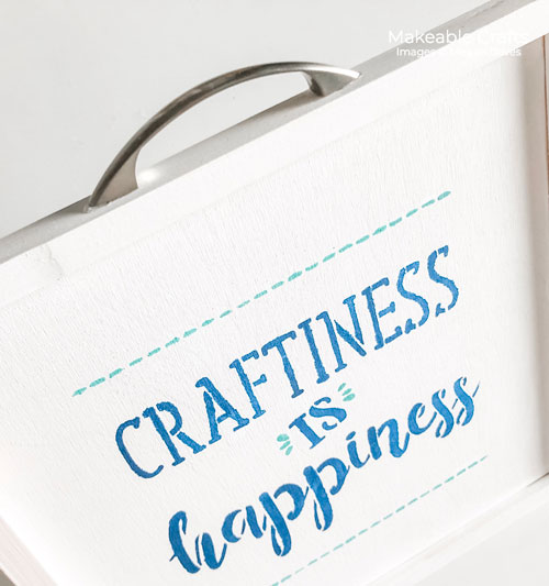 double sided craft room sign | Adding the handle