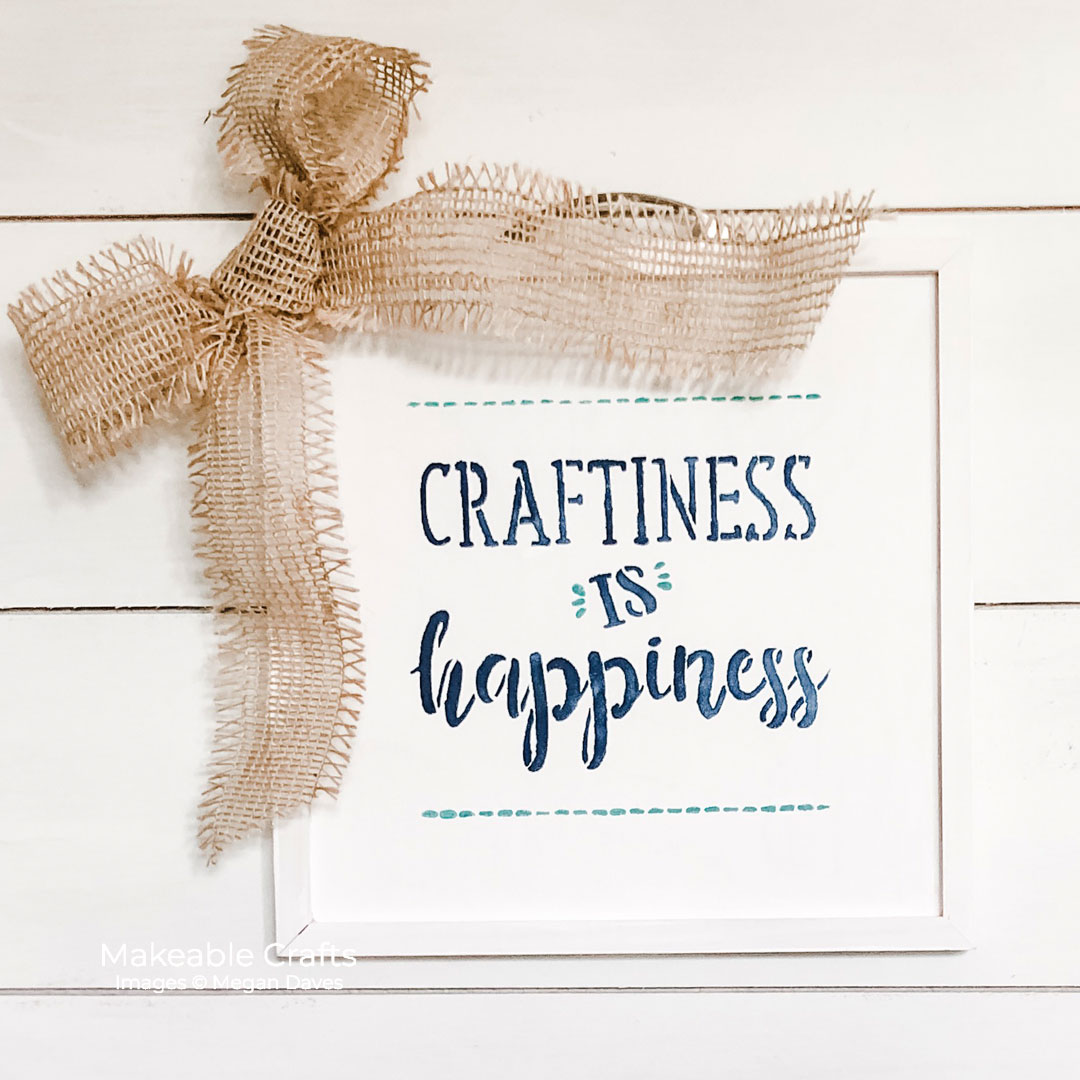 double sided craft room sign | Finished side