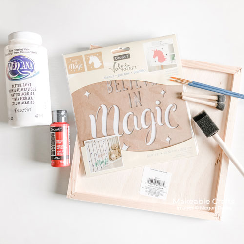double sided craft room sign | supplies for back
